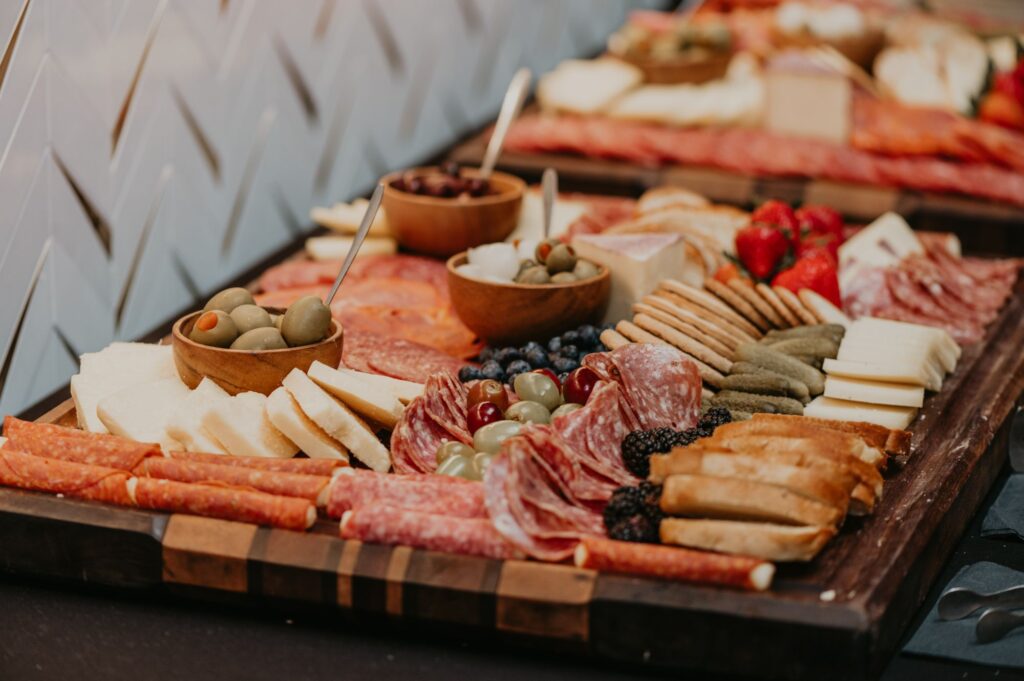 Charcuterie display at SKYLIGHT in Denver, CO.