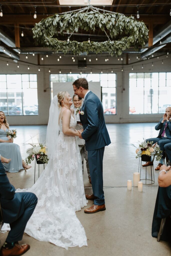 Wedding ceremony at SKYLIGHT in Denver, Colorado