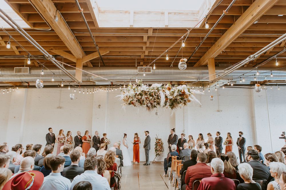 A wedding ceremony at SKYLIGHT in Denver, Colorado.