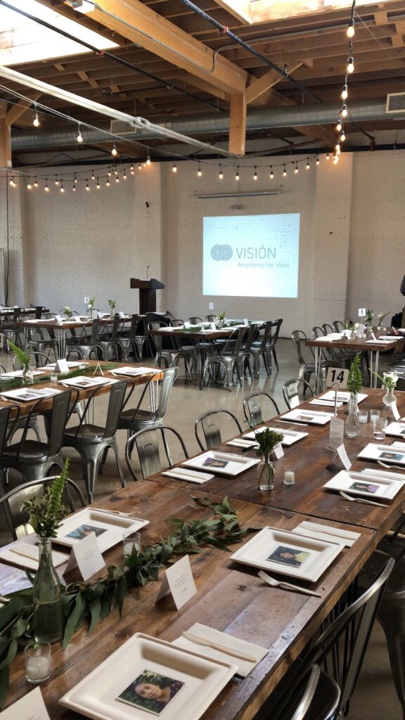Corporate event set up at SKYLIGHT in Denver, Colorado