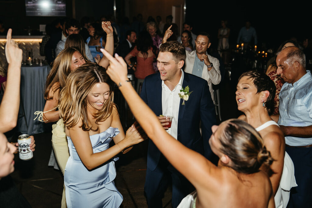 Wedding reception dancing