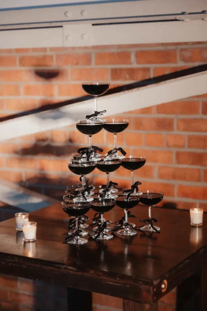Espresso martini coupe tower