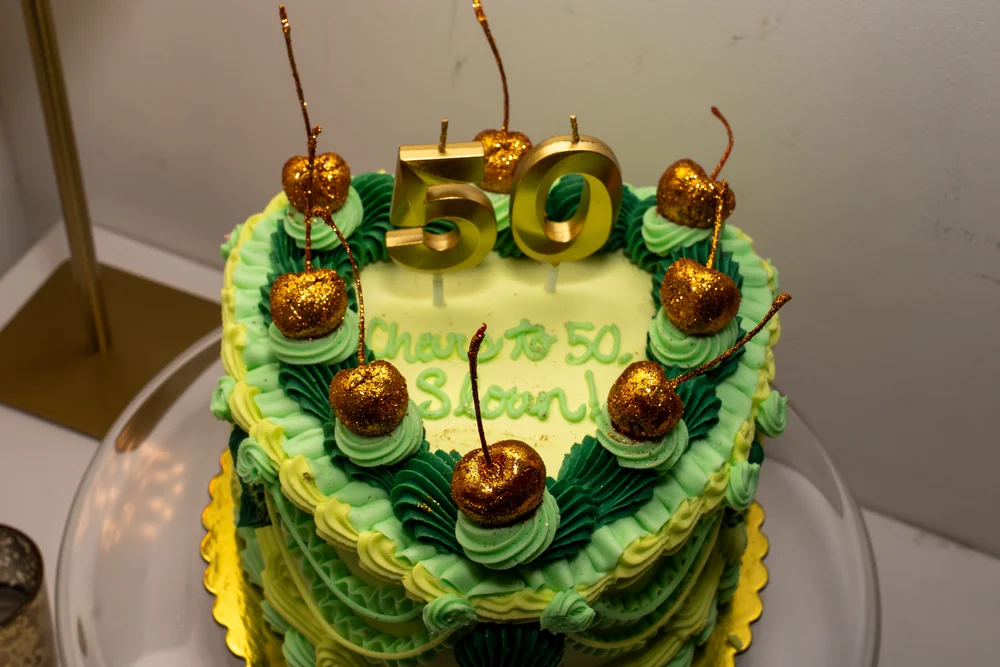 Birthday cake at SKYLIGHT in Denver, CO