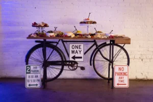 Dessert table at a bat mitzvah at SKYLIGHT