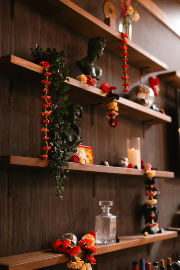 Built-in bar shelving at SKYLIGHT in Denver, CO